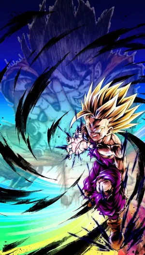 Super Saiyan Gohan Charging Forward Wallpaper