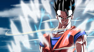 Super Saiyan Teen Gohan Unleashes His Kamehameha Wave Wallpaper