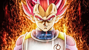 Super Saiyan Vegeta Fire Anime Wallpaper