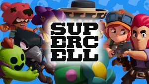 Supercell Logo With Characters Wallpaper
