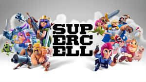 Supercell Logo With Characters Wallpaper