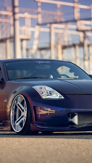 Supercharged Nissan 350z On The Race Track Wallpaper