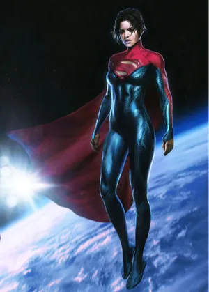Supergirl Above Earth Illustration Wallpaper