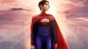 Supergirl Sasha Calle Cityscape Backdrop Wallpaper