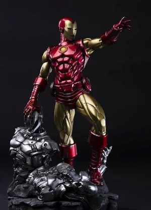 Superhero Iron Man In His Mighty Action Figure Form Wallpaper