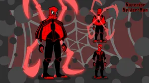 Superior Spider-man Swinging Through The City Wallpaper