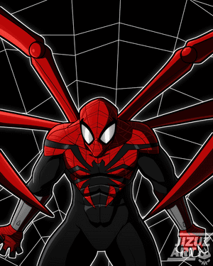 Superior Spider-man Swinging Through The City Wallpaper