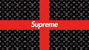Superior Supreme Logo Textured Black Background Wallpaper