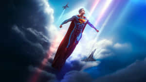 Superman 2025 Flying Into Action Wallpaper