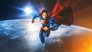 Superman 2025 Space Flight Wallpaper