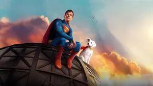 Superman 2025 With Krypto Wallpaper