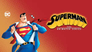 Superman Flying Above Metropolis In Superman: The Animated Series Wallpaper