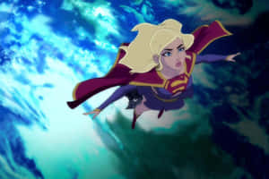 Superman Flying High Above The City In Superman Unbound Wallpaper