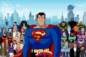 Superman In Action - The Animated Series Wallpaper