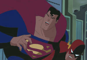 Superman Takes Flight In Superman: The Animated Series Wallpaper