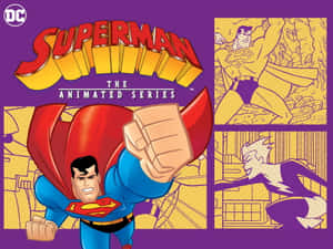 Superman Taking Flight In Superman: The Animated Series Wallpaper