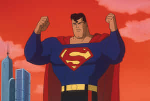 Superman The Animated Series - High-flying Action Wallpaper