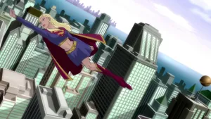 Superman Unbound - The Man Of Steel Taking Flight In A Powerful Pose Against The City Backdrop. Wallpaper