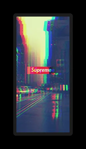 Supreme Aesthetic Glitch Urban Wallpaper