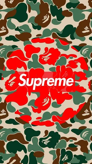 Supreme Bape Camouflage Pattern Wallpaper