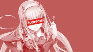 Supreme Branded Anime Character Wallpaper