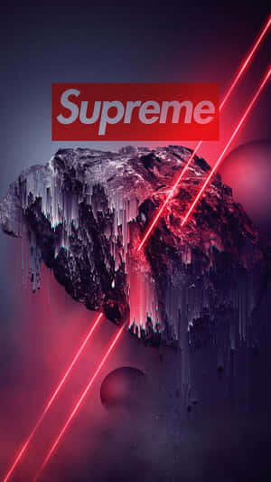 Supreme Iceberg Laser Abstract Art Wallpaper