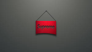 Supreme Laptop With A Unique Aesthetic Wallpaper