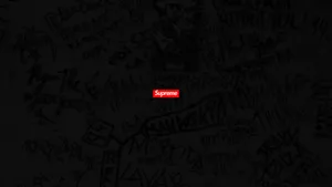 Supreme Logo On Black Wallpaper