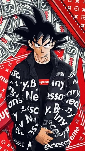 Supreme Saiyan Fashion Flair Wallpaper