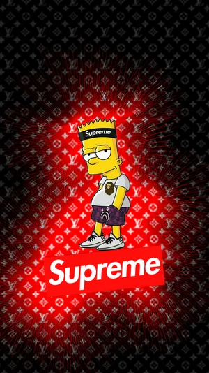 Supreme Simpson Walking Towards A New Adventure Wallpaper