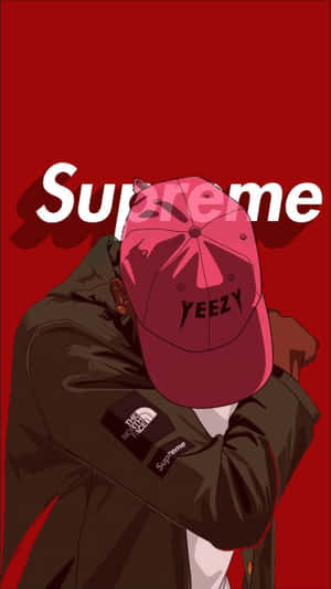 Supreme Yeezy Anime Style Wallpaper