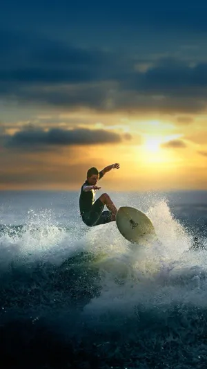 Surferriding Waves Miui Wallpaper