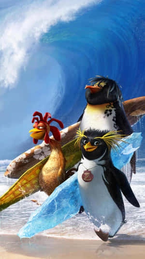 Surfing Animals Animated Movie Wallpaper