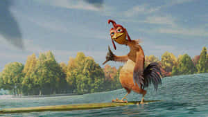 Surfing Chicken Joe Water Walk Wallpaper