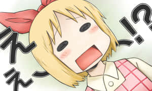 Surprised Anime Girl Illustration Wallpaper