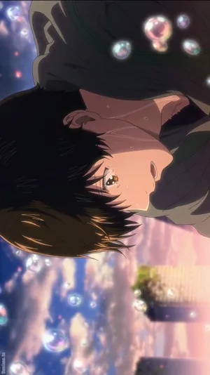 Surprised Hibiki In Bubble Anime Wallpaper