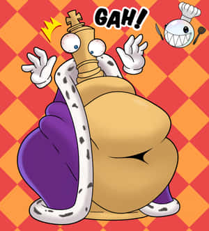 Surprised King Piece Cartoon Wallpaper