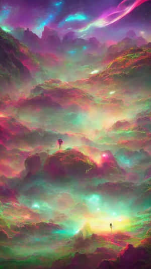 Surreal And Vibrant Trippy Sky Wallpaper