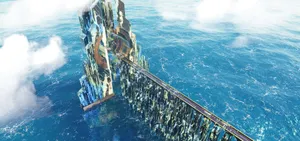 Surreal Bifrost Bridge Over Ocean Wallpaper