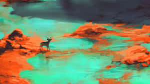 Surreal Crimson Shoreline.jpg Wallpaper