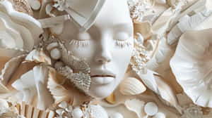 Surreal Floral Female Sculpture Wallpaper