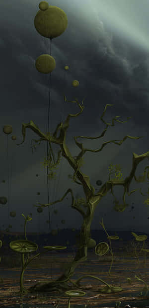 Surreal Hopeless Tree Lo-fi Art Wallpaper