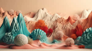 Surreal Paper Landscape Art Wallpaper