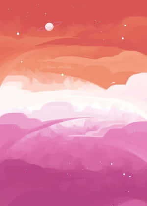 Surreal Pink Landscape Artwork Wallpaper
