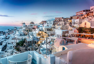 Surreal Santorini Wallpaper