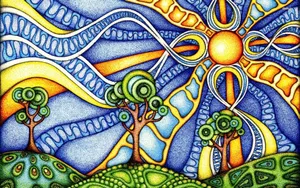 Surreal Trippy Nature Landscape Wallpaper