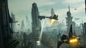 Surreal Urban Fantasy Landscape Wallpaper