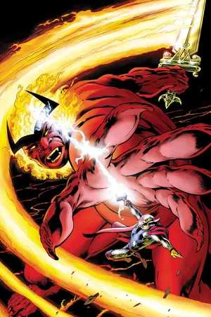 Surtur_vs_ Thor_ Comic_ Artwork.jpg Wallpaper