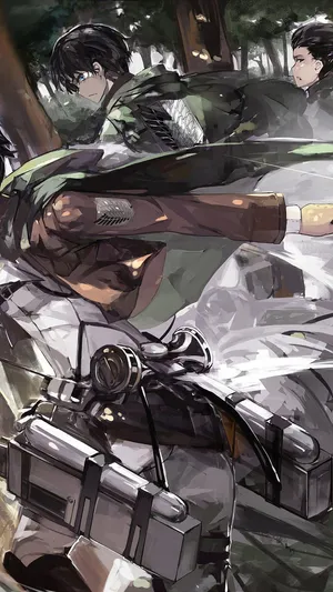 Survey Corps Action Pose Wallpaper