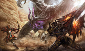 Survive The Desert In Monster Hunter World Wallpaper